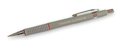 Pensan Ecomech Metal Metalik Gri 0.9 mm Versatil Kalem