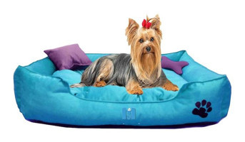 Mavi Vitrin Ultrasoft Yıkanabilir Orta Irk İç Mekan Köpek Yatağı Turkuaz