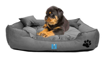Mavi Vitrin Ultrasoft Yıkanabilir Küçük Irk İç Mekan Köpek Yatağı Gri