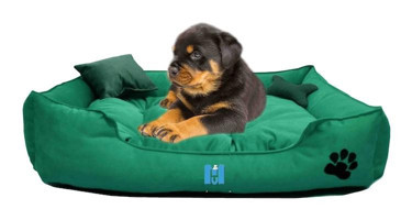 Mavi Vitrin Ultrasoft Yıkanabilir Küçük Irk İç Mekan Köpek Yatağı Yeşil