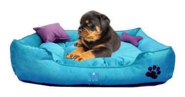 Mavi Vitrin Ultrasoft Yıkanabilir Küçük Irk İç Mekan Köpek Yatağı Turkuaz
