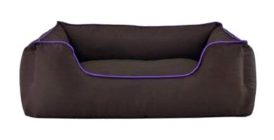 Pet Comfort Alpha Yıkanabilir Büyük Irk İç Mekan Köpek Yatağı Mor-Kahverengi