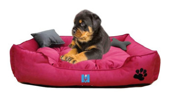 Mavi Vitrin Ultrasoft Yıkanabilir Küçük Irk İç Mekan Köpek Yatağı Fuşya