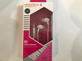 Megatech Qg-03 Silikonlu Mikrofonlu 3.5 Mm Jak Kablolu Kulaklık Beyaz
