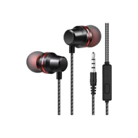 Concord C-902 Silikonlu Mikrofonlu Örgülü 3.5 Mm Jak Kablolu Kulaklık Siyah