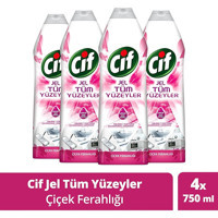 Cif Jel Çiçek Ferahlığı Yüzey Temizleyici 4x750 ml