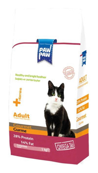 Paw Paw Gourmet Karışık Az Tahıllı Yetişkin Kuru Kedi Maması 1 kg