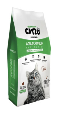 Catzo Premium Kuzu Etli Az Tahıllı Yetişkin Kuru Kedi Maması 1 kg