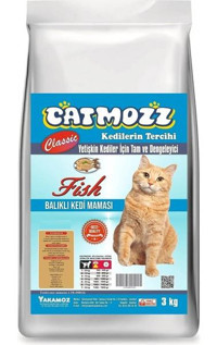 Cat Mozz Classic Balık Az Tahıllı Yetişkin Kuru Kedi Maması 3 kg