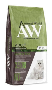 Animal World Sensitive Care Kuzu Etli Az Tahıllı Yetişkin Kuru Kedi Maması 1.5 kg