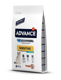 Advance Sensitive Balık Kısırlaştırılmış Az Tahıllı Yetişkin Kuru Kedi Maması 10 kg