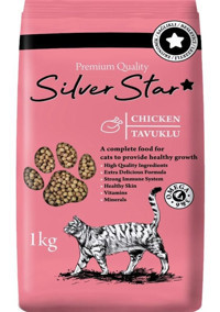 Silver Star Premium Quality Tavuk Az Tahıllı Yetişkin Kuru Kedi Maması 1 kg