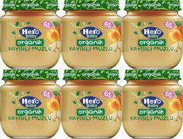 Hero Baby Organik Meyveli Kavanoz Maması 6x120 gr