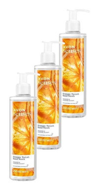 Avon Senses Portakal-Yasemin Organik Nemlendiricili 3'lü 250 ml Sıvı Sabun