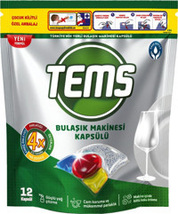 Tems Tablet Bulaşık Makinesi Deterjanı 12 Adet