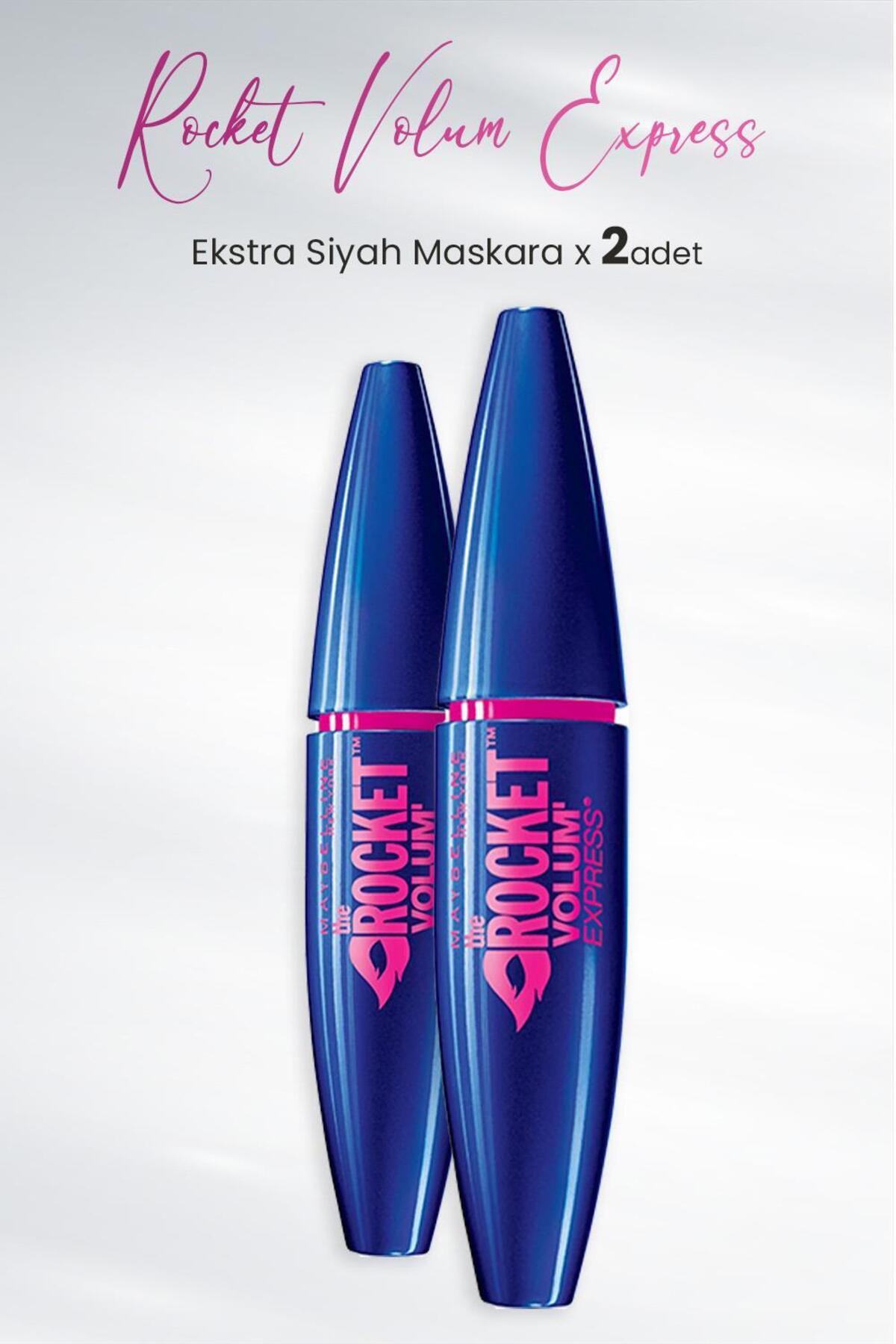 Maybelline New York Rocket 2'li Hacim Veren Lifting Etkili Siyah Maskara