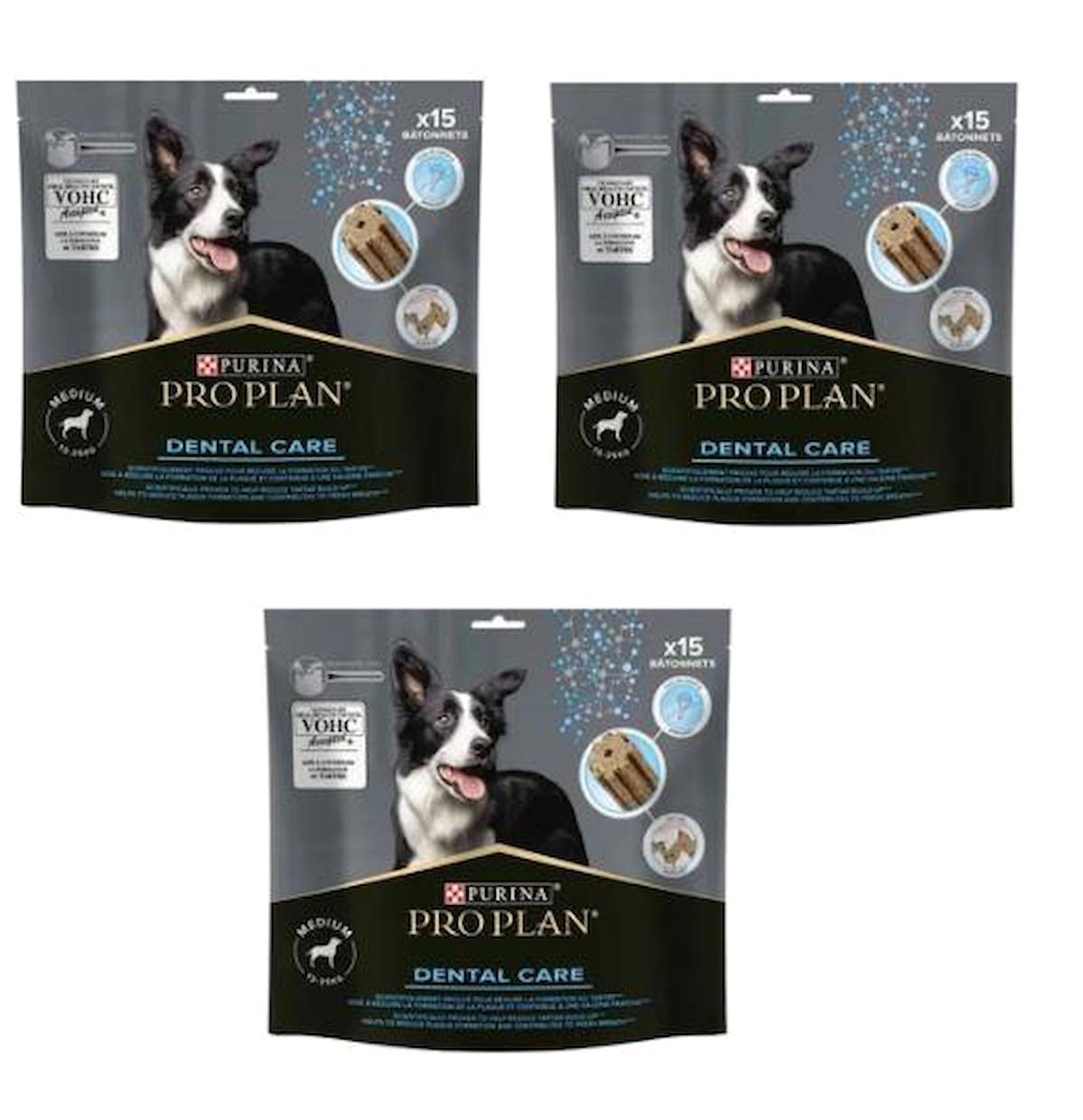 Pro Plan Dental Care Dana Etli Orta Irk Yetişkin Köpek Ödül Maması 3x345 gr