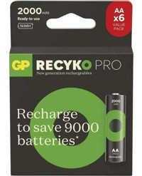 Gp Recyko Pro 2000 2000 mAh Lityum AA / Kalem Şarjlı Pil 6'lı