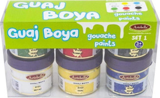 Artebella Abs70050 Çok Renkli 6 Adet x 6x50 ml Guaj Boya Seti
