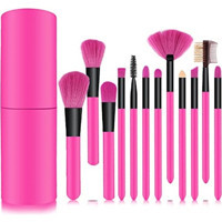 Mujgan Kapaklı 12'li Allık Eyeliner Far Makyaj Fırçası Seti