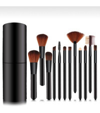 Roesıa Rose Cosmetics Rose Özel Silindir Kutulu 10'lu Allık Far Makyaj Fırçası Seti