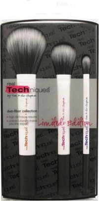 Real Techniques Duo Fiber Collection 3'lü Allık Far Makyaj Fırçası Seti