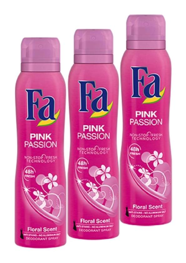 Fa Pink Passion Pudrasız Ter Önleyici Sprey Kadın Deodorant 3x150 ml