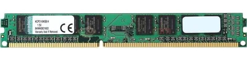 Kingston KCP316NS8/4 4 GB DDR3 1x4 1600 MHz Ram