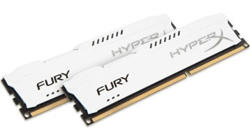 Kingston Hyperx Fury HX316C10F/8 16 GB DDR3 2x8 1600 MHz Ram Beyaz