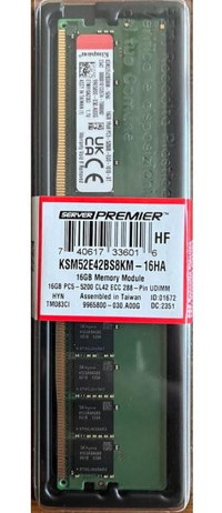 Kingston KSM52E42BS8KM-16HA 16 GB DDR5 1x16 5200 MHz Ram