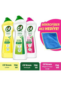 Cif Limon Amonyak Müge ve Frezya Kokulu Yüzey Temizleyici 3x750 ml