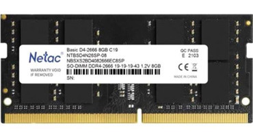 Netac Basic NTBSD4N26SP-08 8 GB DDR4 1x8 2666 MHz Ram