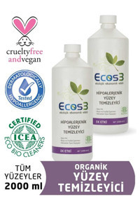 Ecos3 Organik Hipoalerjenik Yüzey Temizleyici 2x1 lt