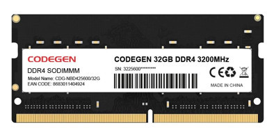 Codegen CDG-NBD425600/32G 32 GB DDR4 1x32 3200 MHz Ram