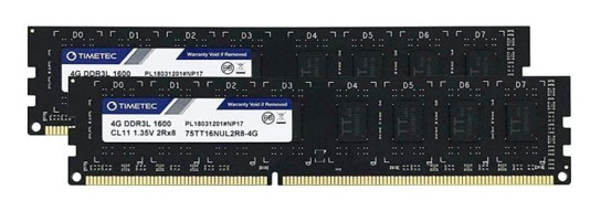 Timetec 8 GB DDR3 2x4 1600 MHz Ram Siyah