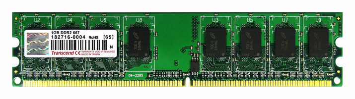 Transcend TS1GCQ4300 1 GB DDR2 1x1 667 MHz Ram