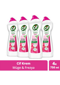 Cif Krem Freyza ve Müge Çiçeği Kokulu Yüzey Temizleyici 4x750 ml