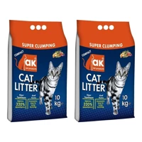 Ak Lavanta Kokulu Topaklanan İnce Taneli Bentonit Kedi Kumu 2x10 kg