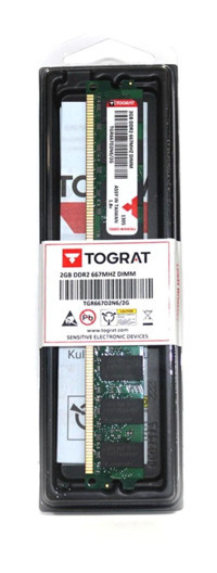 Oem TOGRAT 2 GB DDR2 1x2 667 MHz Ram Siyah