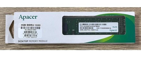 Apacer DL.04G2J.K9M 4 GB DDR3 1x4 1333 MHz Ram