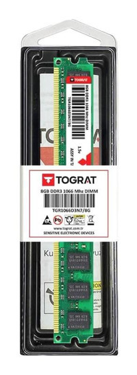 Tograt TGR1066D3N7/8G 8 GB DDR3 1x8 1066 MHz Ram