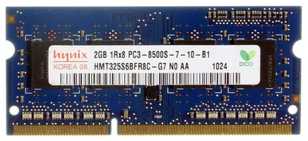 Hynix HMT325S6BFR8C-G7 2 GB DDR3 1x2 1066 MHz Ram
