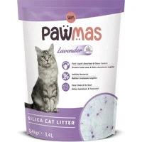 Pawmas Lavanta Kokulu Topaklanan Kalın Taneli Kristal Kedi Kumu 3.4 lt