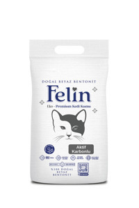 Felin Topaklanan İnce Taneli Aktif Karbonlu Bentonit Kedi Kumu 15 kg