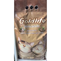 Goldlife Portakal Kokulu Topaklanan İnce Taneli Bentonit Kedi Kumu 2x10 lt