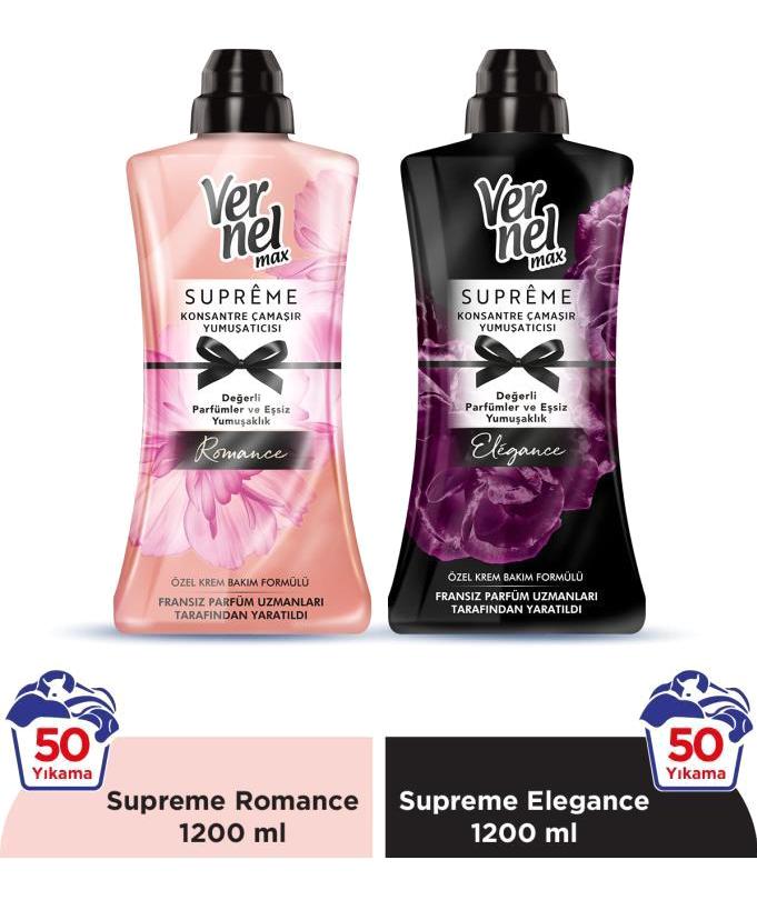 Vernel Max Konsantre Romance-Elegance 100 Yıkama Yumuşatıcı 2x1.2 lt