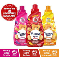 Yumoş Extra Konsantre Orkide-Amber-Hanımeli 180 Yıkama Yumuşatıcı 3x1.44 lt