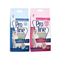 Proline Kokusuz + Bebek Pudrası Kokulu Topaklanan İnce Taneli Bentonit Kedi Kumu 2x10 lt