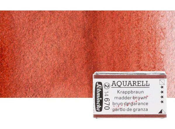 Schmincke 670 Madder Brown seri 2 Tablet Sulu Boya