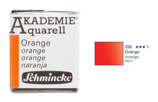 Schmincke 1/2 Tablet 330 Orange Tablet Sulu Boya